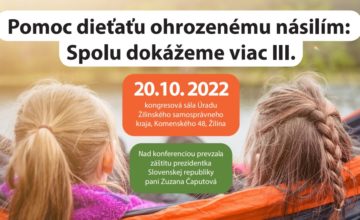 Pozvánka na konferenciu –                         20. októbra 2022 v Žiline