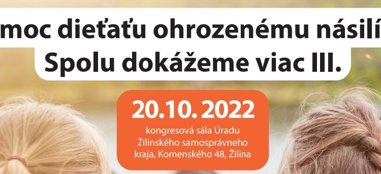 Pozvánka na konferenciu –                         20. októbra 2022 v Žiline